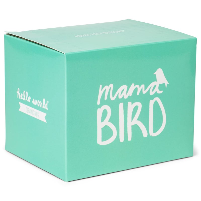 About Face Designs Teal Coffee Mug - Mamma Bird - Image 2